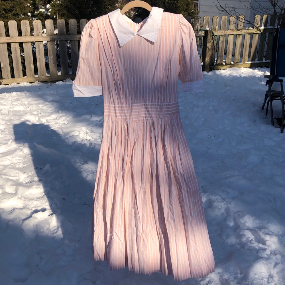 Vintage Candy Stripe Midi Dress